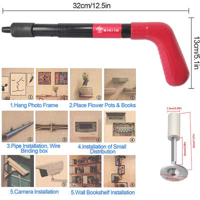 330mm 13&quot; de longitud herramienta silenciosa de fijación de techo con mini punzón y pistola de clavos de concreto