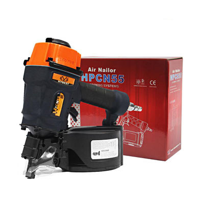 Calidad industrial HYBEST HPCN55 bobina de potencia neumática pistola de clavos para plástico de acero