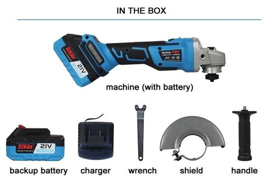 Fuente de alimentación batería Grinder de ángulo 18V / 21V máquina de corte eléctrico inalámbrico sin escobillas