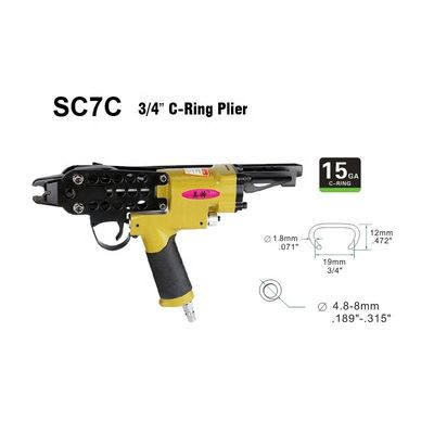 1.74kg SC7C neumático 15GA 3/4 '' C-Ring Plier para y soporte personalizado OEM