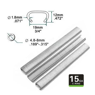 1.74kg SC7C neumático 15GA 3/4 '' C-Ring Plier para y soporte personalizado OEM