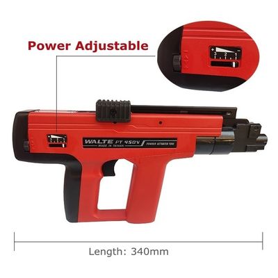 Experimenta una fijación de hormigón suave y precisa con una pistola de clavos de disparo manual de 340 mm