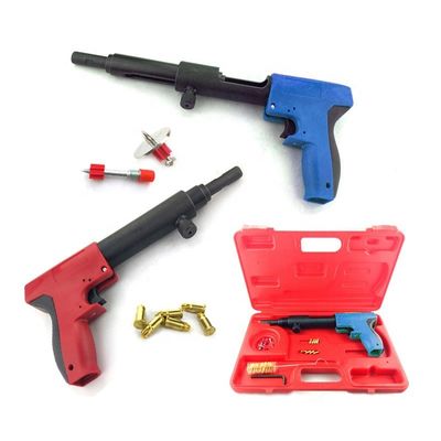 Mini pistola de clavos de grado industrial de acero accionado en polvo Fuente de alimentación manual de hierro 335mm longitud