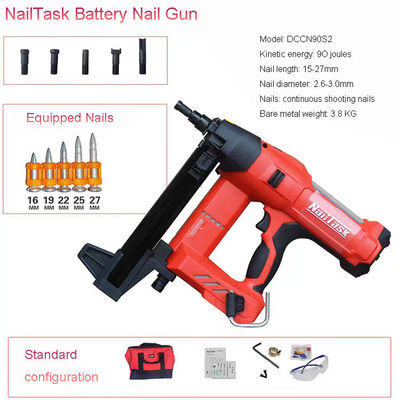 Nailtask DCCN 100X2 Armas Máquina de aire Stapler grado bricolaje Enmarcado Nailer Batería Nail Gun
