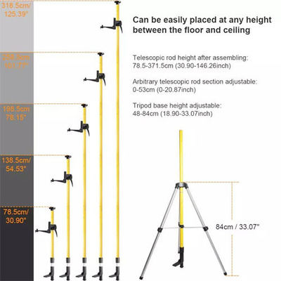Precisión ± 1 mm/5 m 3M trípode elevado para láser rotativo nivel de descarga nivel láser de línea transversal
