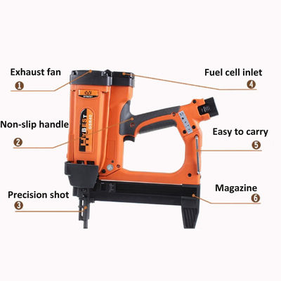Capacidad de revistas de 30 clavos Nailer de hormigón de gas GSR40 Ideal para proyectos de construcción