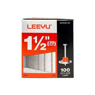 Galvanizado 1-1 / 2 pulgadas. / 38mm Pin de accionamiento con lavadora 100-Pack punto de corte punto de punta afilada