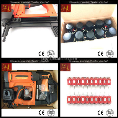 Compacto y potente GSR40 Gas actuado pistola de hormigón para clavos w / Casco Li-lon 7.2V 2000mAh