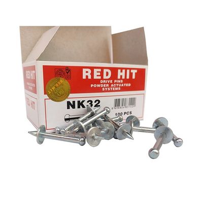 3.7mm Shake Dia. Lavadora de metal Dia. 12mm Cartucho de clavos de tiro de hormigón para pistola de clavos