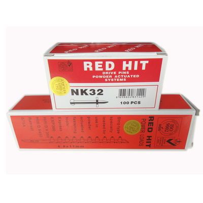Accesorios Flauta RED HIT Fijaciones de acero galvanizado Pinos de accionamiento de hormigón clavos de disparo