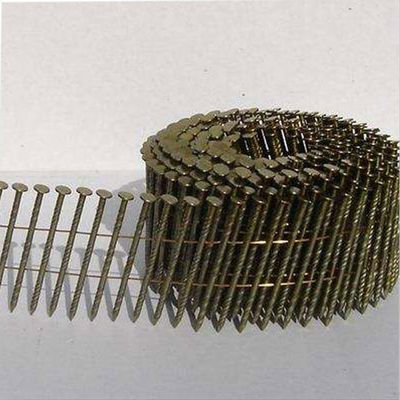 Clavos de bobina roscados de ángulo de colación de 15° para diámetro de cabeza y rendimiento de 5-7 mm