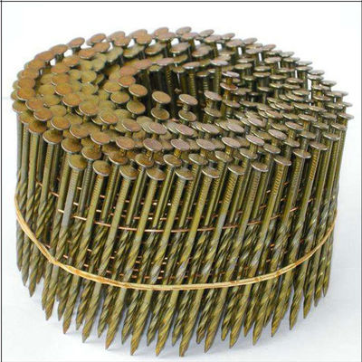 Clavos de bobina roscados de ángulo de colación de 15° para diámetro de cabeza y rendimiento de 5-7 mm