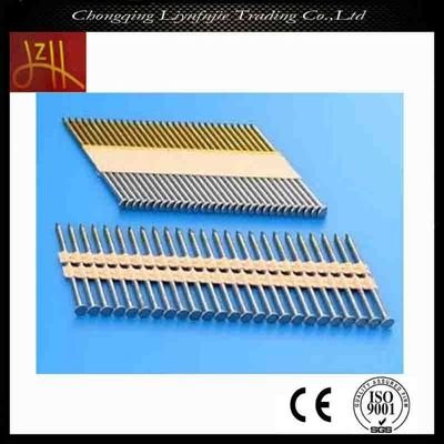 Clavos de banda de plata blancos revestidos con zinc para cables de 2,87 a 3,3 mm en bulto