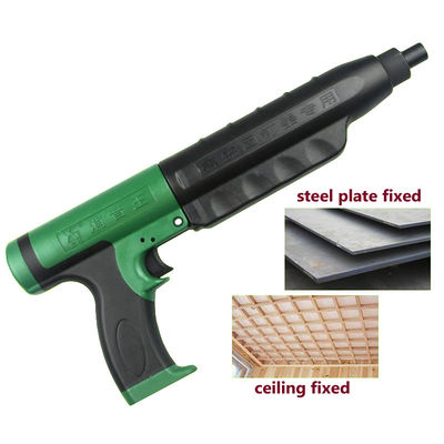 Pistola silenciosa de clavos de polvo negro verde con capacidad de 2,2 kg y función de reducción de ruido