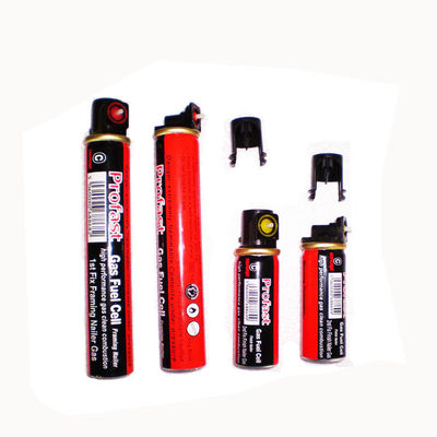 Capacidad nominal 40 g/80 ml Célula de combustible de gas para enmarcar la pistola de clavos Largura/Diámetro 31.5/165 mm