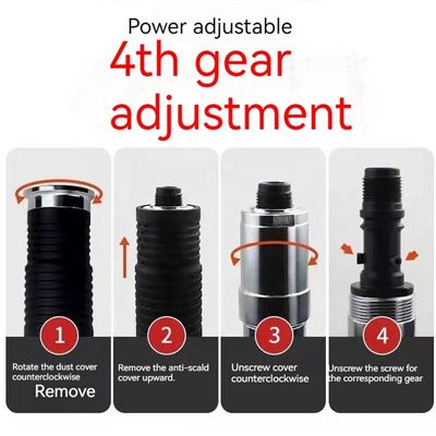 Arma de clavos de acero de 3 m de gran alcance con barra de extensión 4 niveles de pared de cemento Arma de disparo de pared de techo Anclado de pared de alambre dispositivo de ranura Herramienta de remache