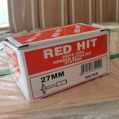 100 paquetes de clavos de fuego de 27 mm para el techo de clavos mini pistola de hormigón fijación de pared