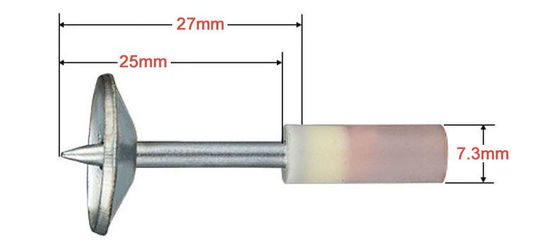 Diámetro de lavadora de metal. Fijaciones de techo integradas de 15,6 mm para clavos de hormigón y cañón