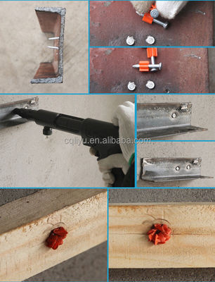 NS301 Pistola de clavos de fijación de puntas accionada con polvo con estuche para una instalación rápida y fácil