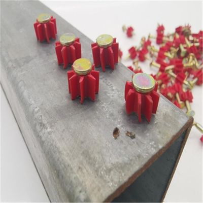 Lavadoras de PVC rojo Puños de acero para ventanas de aleación de aluminio 16-76 mm de longitud