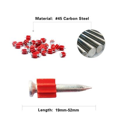 Lavadoras de PVC rojo Puños de acero para ventanas de aleación de aluminio 16-76 mm de longitud
