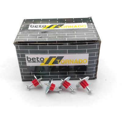 Clavos de hormigón accionados por alimentación directa con cabeza plana y diámetro de lavadora de 25 mm