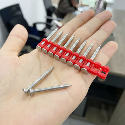 Acero 60 Gas mecánico de galvanizado clavos de hormigón con banda reforzada roja