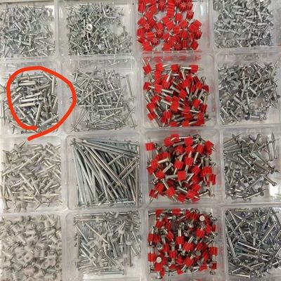 Lavadora de metal 9.5 mm 3/4 'Clavos del tronco 19 mm para TT del mercado Diámetro de la cabeza 3.7 mm