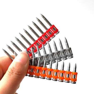 Pistola de clavos de gas Compatible con zanja de fluido Clavos de acero de hormigón con recubrimiento galvanizado