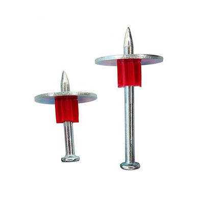 Pared de cemento clavos de acero clavos de hormigón 2 pulgadas Pinos de accionamiento con 1 pulgada Lavadora 100 Pack