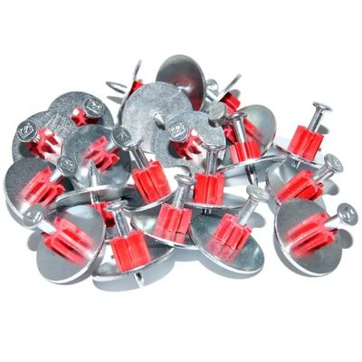 7.6mm Diámetro de la cabeza 25mm Lavadora de acero de alta velocidad clavos de acero para PDW pines de hormigón