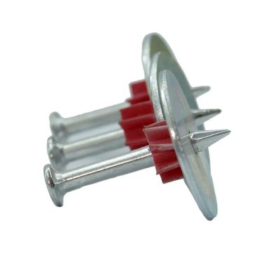 7.6mm Diámetro de la cabeza 25mm Lavadora de acero de alta velocidad clavos de acero para PDW pines de hormigón