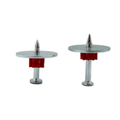 Material de construcción de la construcción Fijación de alta velocidad PDW Pins clavos de acero de hormigón con lavadora de acero de 25 mm Estándar ISO