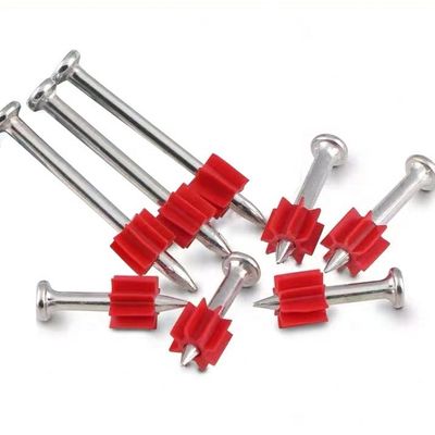 Diámetro general de la cabeza clavos de rodillo galvanizados de plata con lavadora de caucho rojo 100 pcs PACK