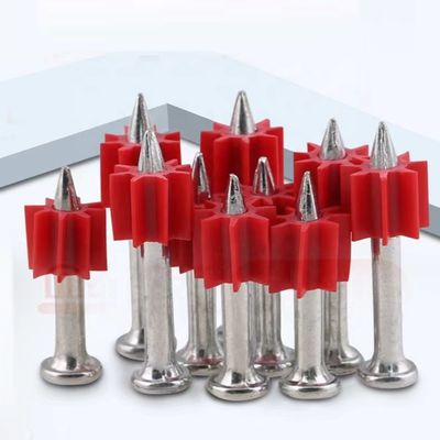 Diámetro general de la cabeza clavos de rodillo galvanizados de plata con lavadora de caucho rojo 100 pcs PACK