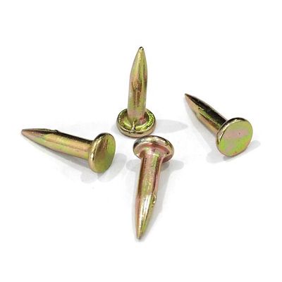 Clavos de hormigón de tallo liso de 3,0x16 mm en amarillo galvanizados para materiales de construcción