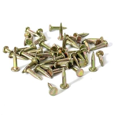 Clavos de hormigón de tallo liso de 3,0x16 mm en amarillo galvanizados para materiales de construcción
