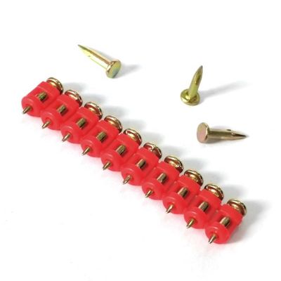 Clavos de hormigón de tallo liso de 3,0x16 mm en amarillo galvanizados para materiales de construcción