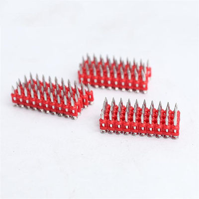 6.3 mm Cabeza plana Gas clavos de hormigón Fijaciones de tiras de plástico para materiales de construcción