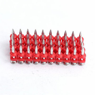 6.3 mm Cabeza plana Gas clavos de hormigón Fijaciones de tiras de plástico para materiales de construcción