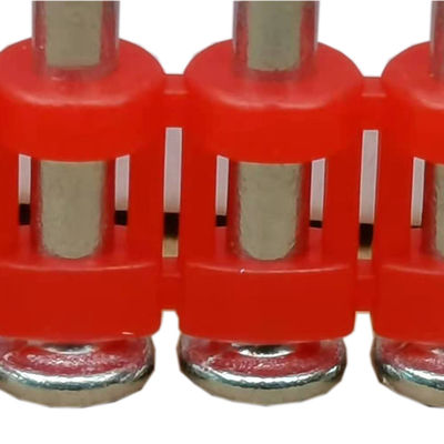6.3 mm Cabeza plana Gas clavos de hormigón Fijaciones de tiras de plástico para materiales de construcción