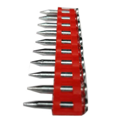 6.3 mm Cabeza plana Gas clavos de hormigón Fijaciones de tiras de plástico para materiales de construcción