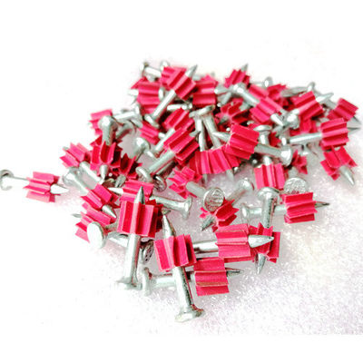 Cabaña lisa de 7,6 mm /.300 "Diámetro de la cabeza Galvanizado pines chapados para Ramset y concreto