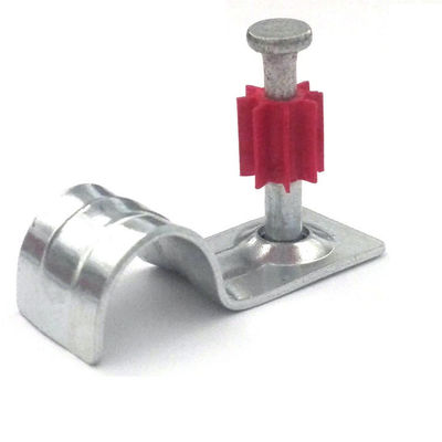 7.6mm Diámetro de la cabeza pin clip clavado de un agujero correa de conducto para la fijación segura al hormigón