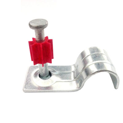 7.6mm Diámetro de la cabeza pin clip clavado de un agujero correa de conducto para la fijación segura al hormigón