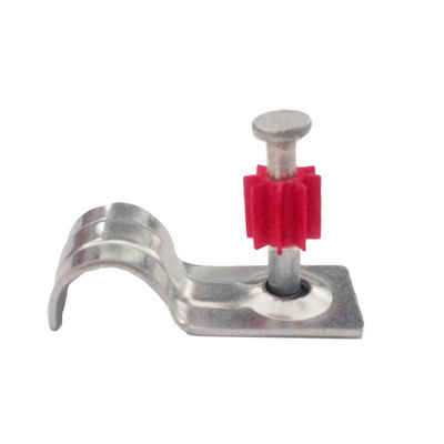 7.6mm Diámetro de la cabeza pin clip clavado de un agujero correa de conducto para la fijación segura al hormigón