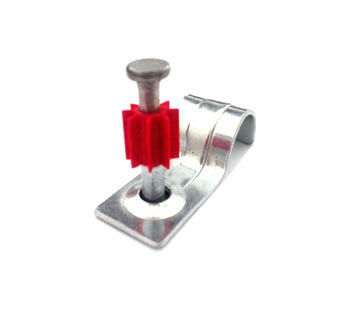 7.6mm Diámetro de la cabeza pin clip clavado de un agujero correa de conducto para la fijación segura al hormigón