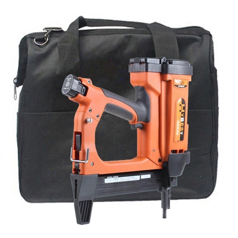 Compacto y potente GSR40 Gas actuado pistola de hormigón para clavos w / Casco Li-lon 7.2V 2000mAh