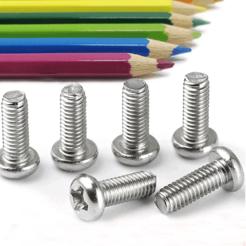 ISO estándar Zinc acabado de alta cantidad de acero inoxidable 304 cabeza redonda cruzada de la máquina de corte de panelas tornillo