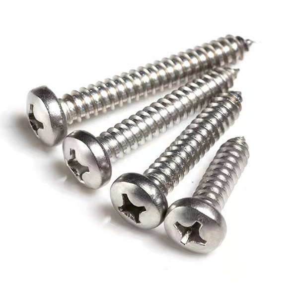 Tornos de autoperforación de cabeza de paneles estándar ISO en acero inoxidable 304 con conductor Phillips